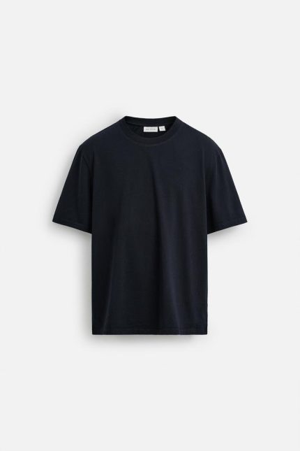 T-SHIRT BLEU MARINE SIMPLE 100% COTON